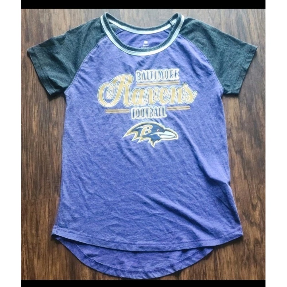 Baltimore Ravens Juniors NFL Teens Apparel Small 3 5 Purple Black Shirt